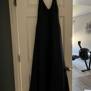 David’s bridal black bridesmaid dress